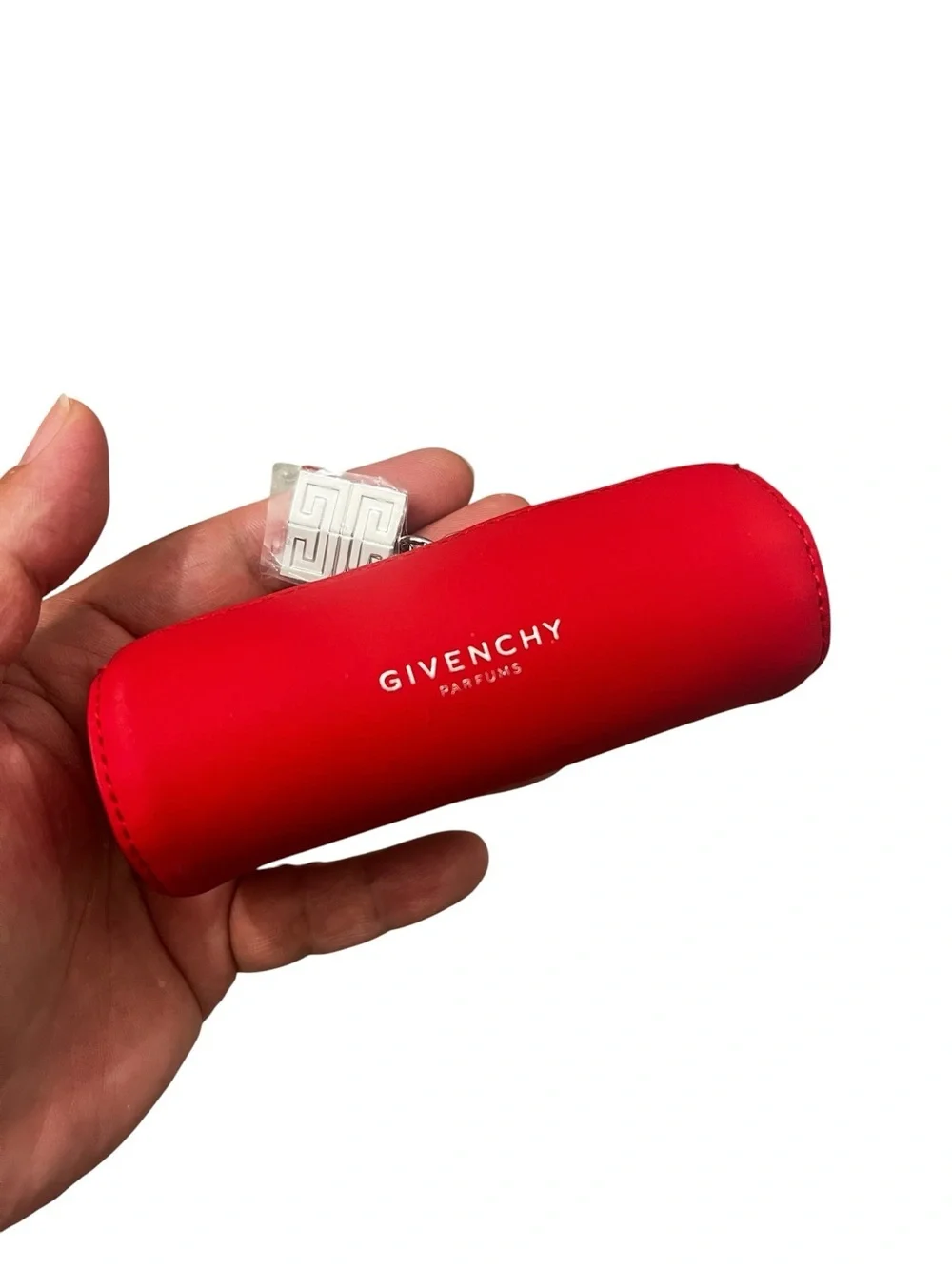 Givenchy Parfums Red Lipstick Holder Case Mini Travel Pouch Authentic Luxury